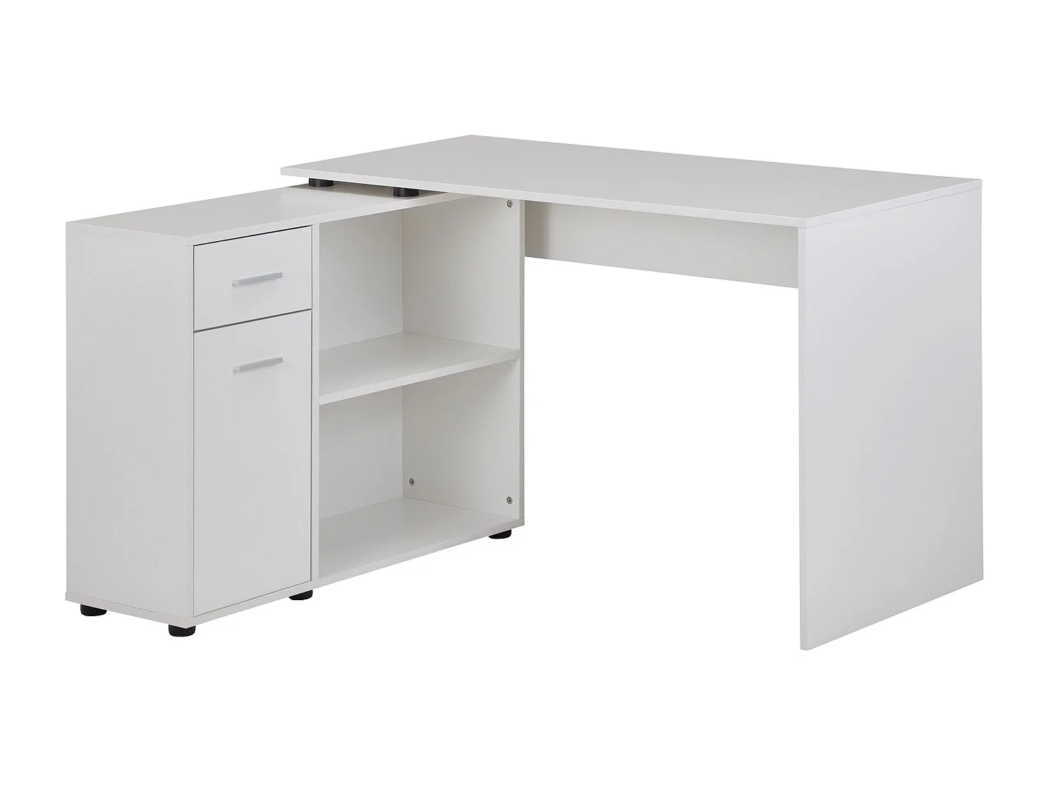 d'angle design  avec étagère blanc 120 x 75,5 x 106,5 cm