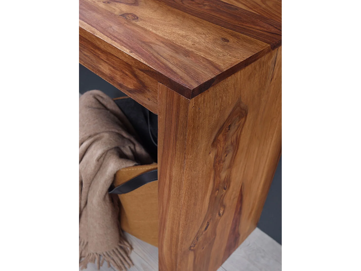 Table console solide en bois Sheesham console bureau 115