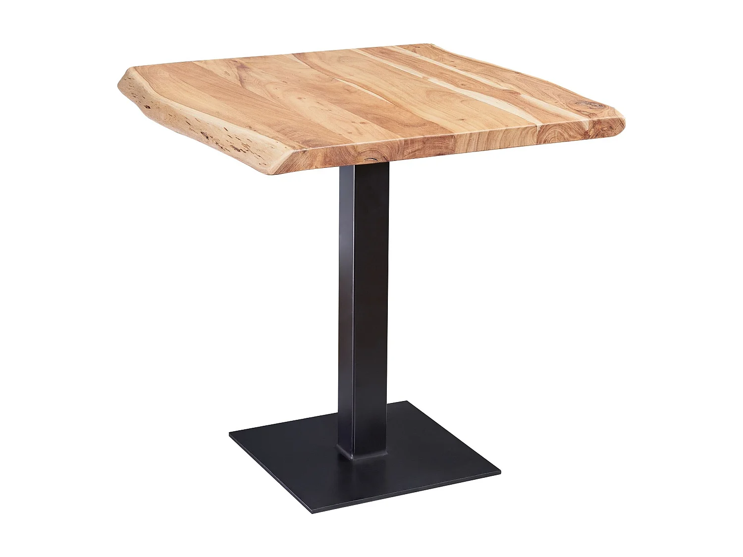 Table à manger bord naturel 80 x 75 x 75 cm Acacia