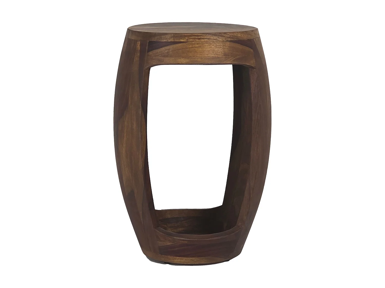 Table d'Appoint Sheesham Bois Massif Rond 30cm · Petite