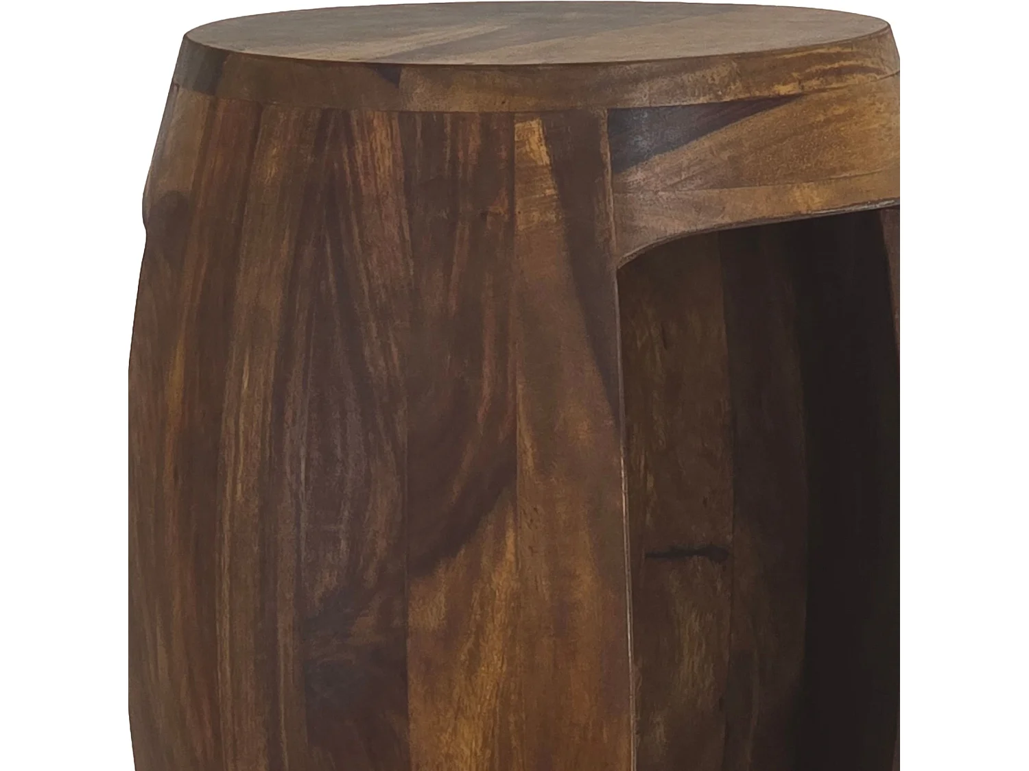 Table d'Appoint Sheesham Bois Massif Rond 30cm · Petite