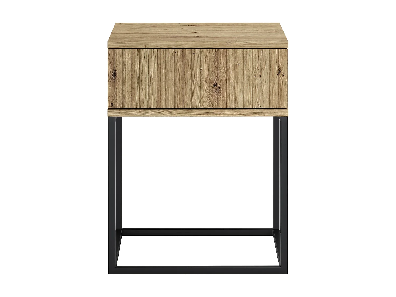 Table de Nuit Spello Chêne Artisan 40 cm Push-to-Open 1 Tiroir MDF
