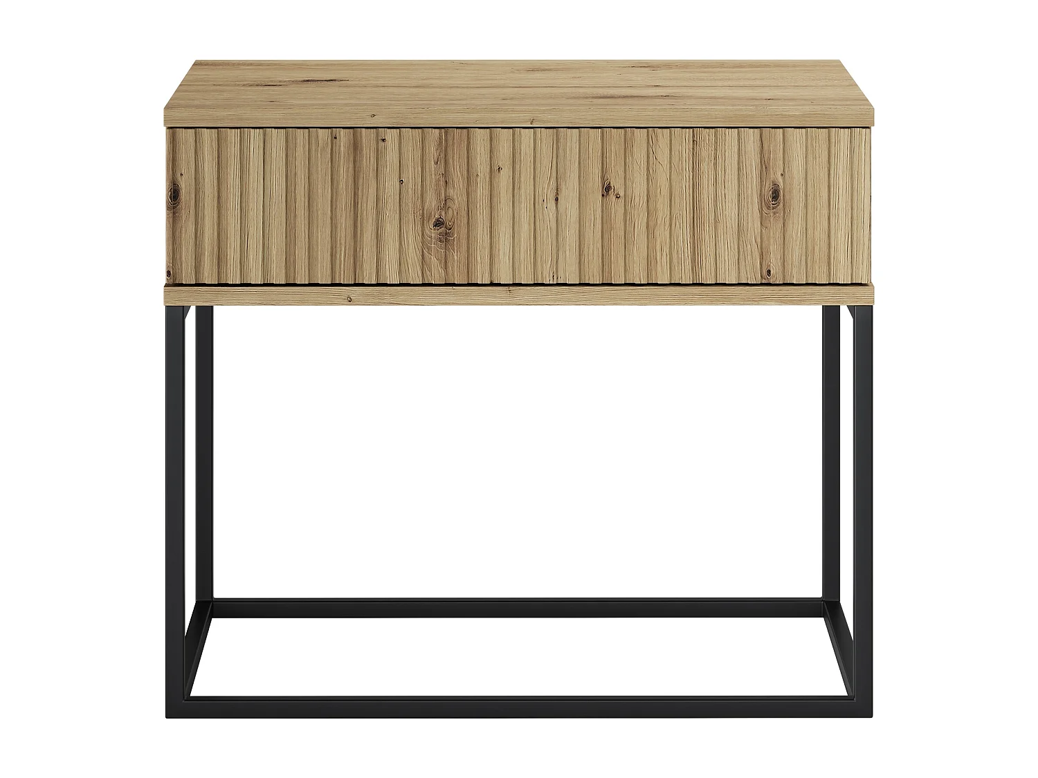 Table de Nuit Spello Chêne Artisan 60 cm Push-to-Open 1 Tiroir MDF