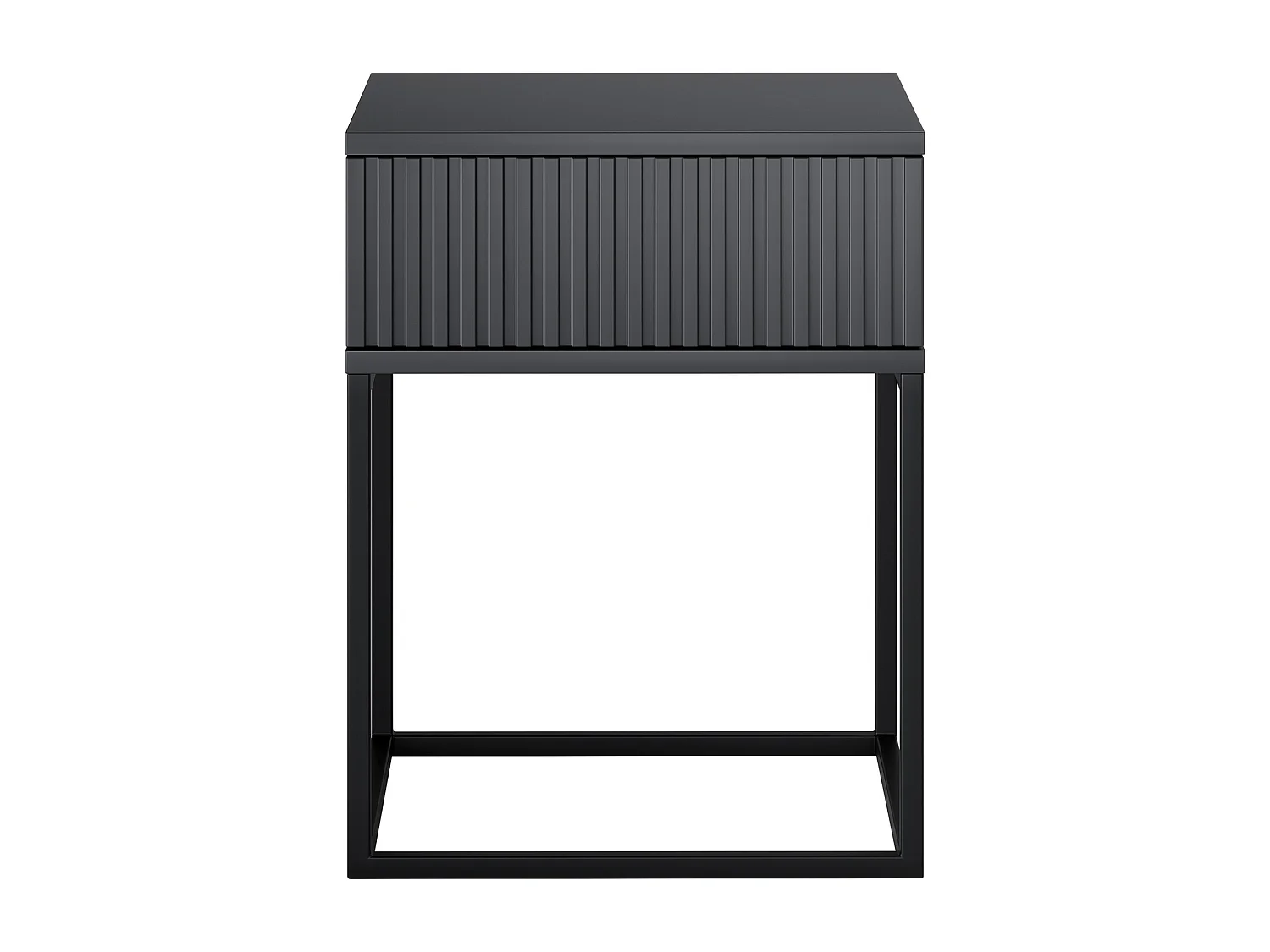 Table de Nuit Spello Anthracite 40 cm Push-to-Open MDF 1T