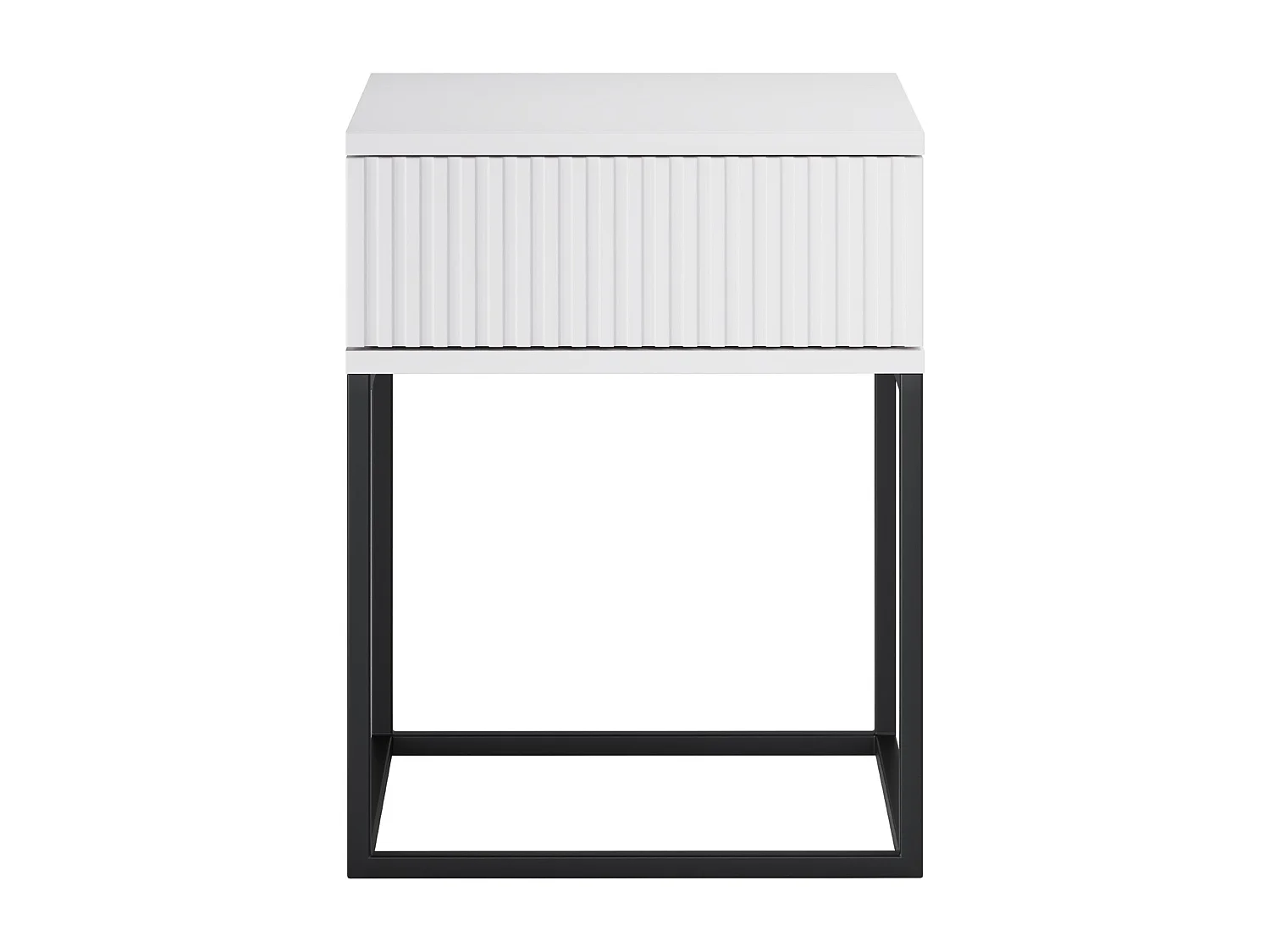 Comodino Spello Bianco 40 cm Push-to-Open 1 cassetto MDF