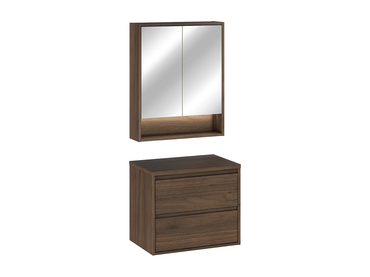 Ensemble de meubles Costano Villa 60cm avec plan de travail et armoire avec miroir