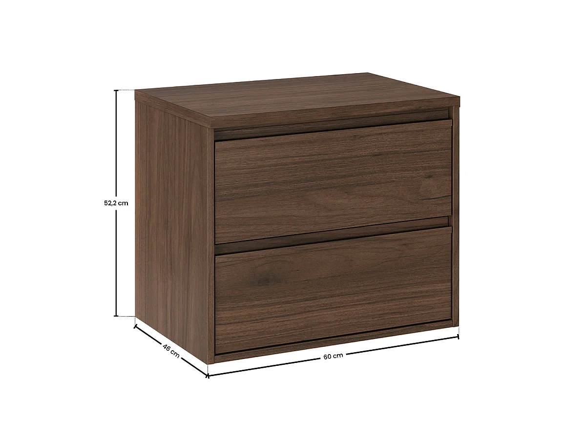 Ensemble de meubles Costano Villa 60cm avec plan de travail et armoire avec miroir