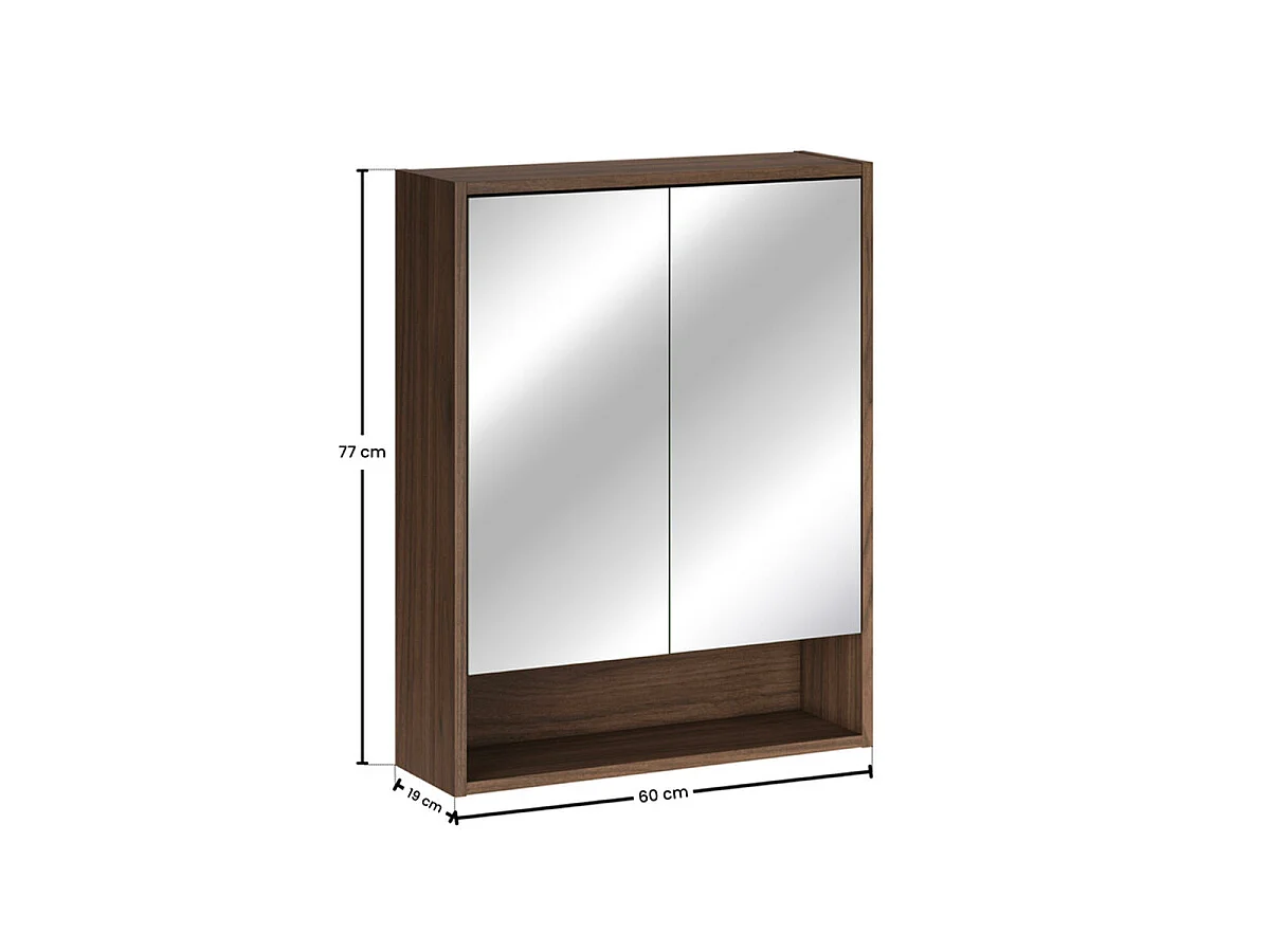 Ensemble de meubles Costano Villa 60cm avec plan de travail et armoire avec miroir