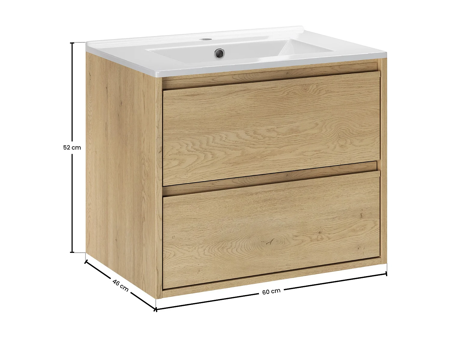 Ensemble de meubles de 60 cm avec lavabo Lava