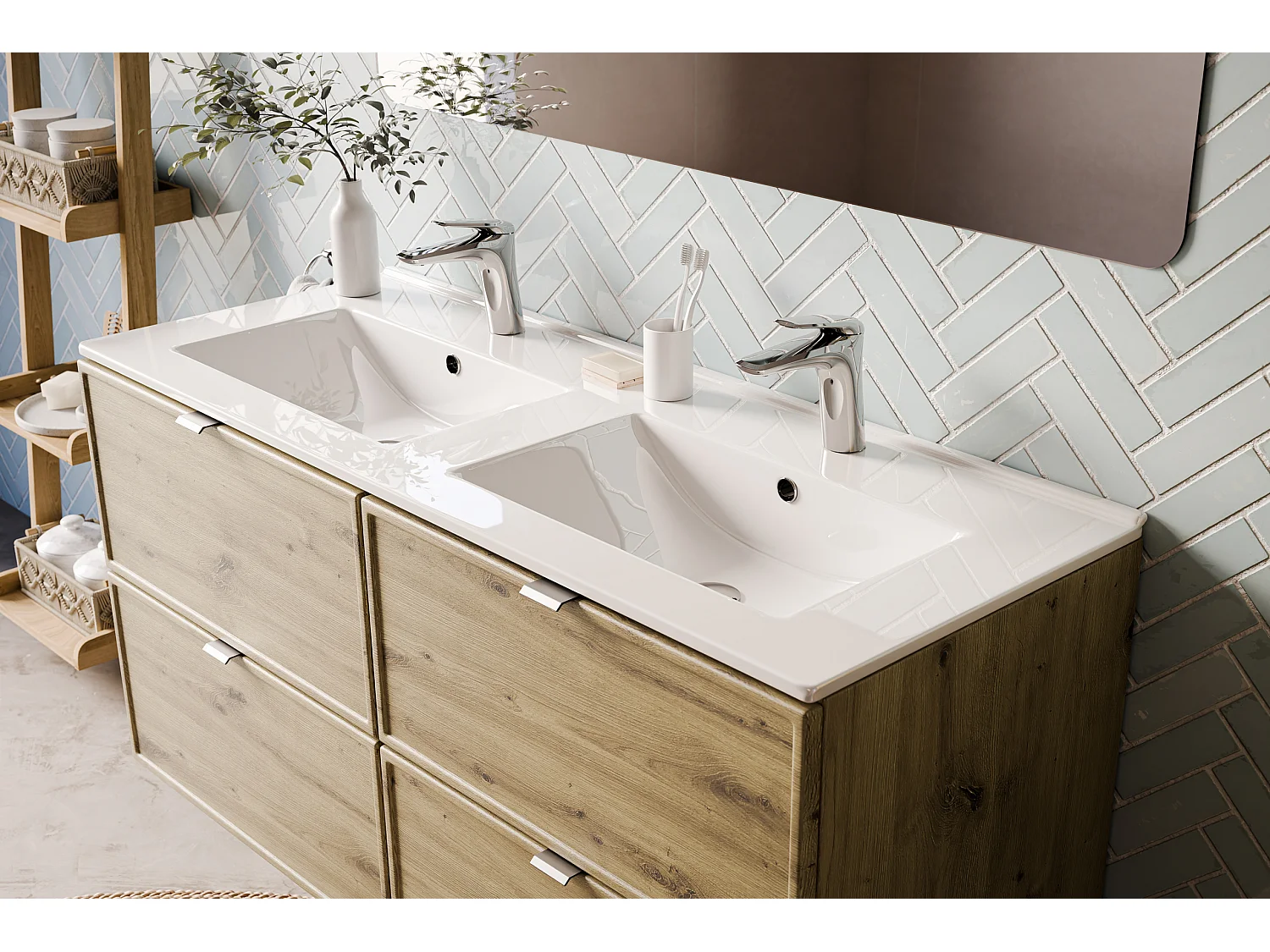 Meuble de lavabo double Lava 120cm Costano Cremona