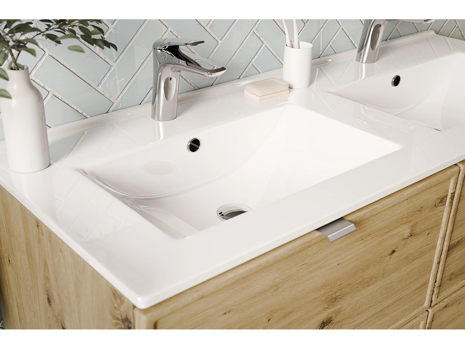 Meuble de lavabo double Lava 120cm Costano Cremona