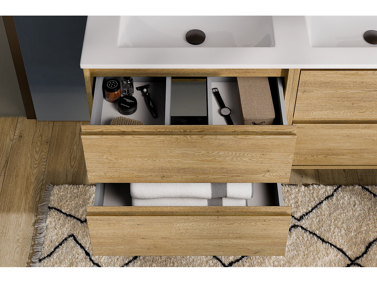 Ensemble de meubles de 80 cm avec lavabo de meuble Lava - Costano Cremona
