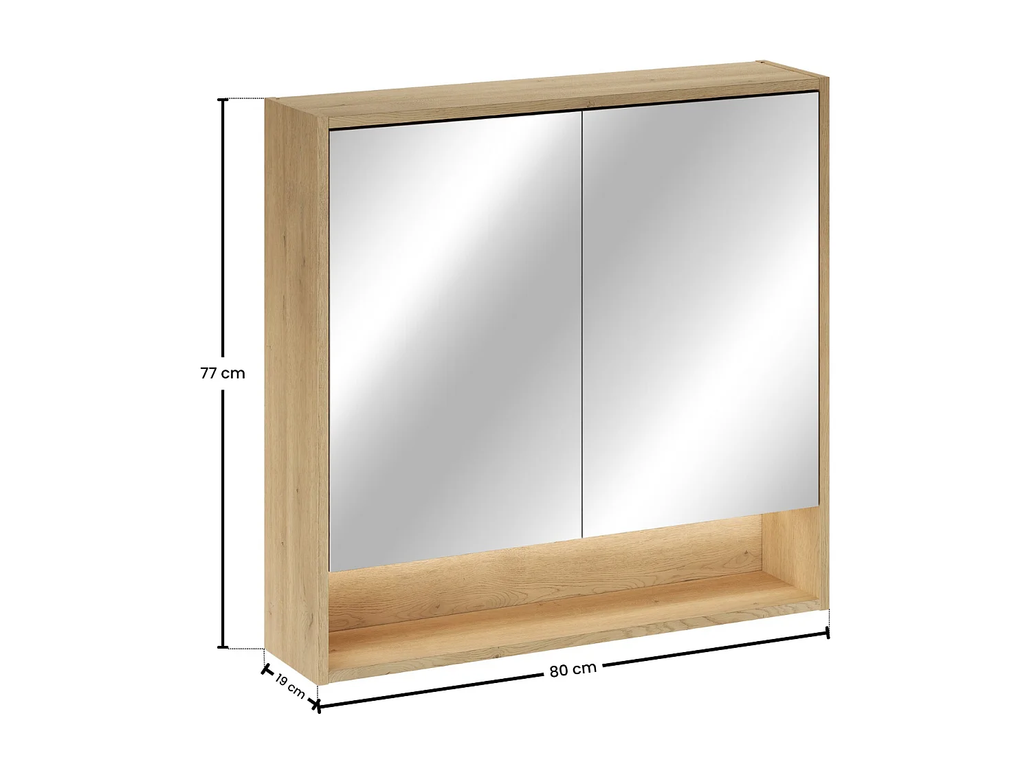 Costano Cremona Armadio a specchio 80 cm
