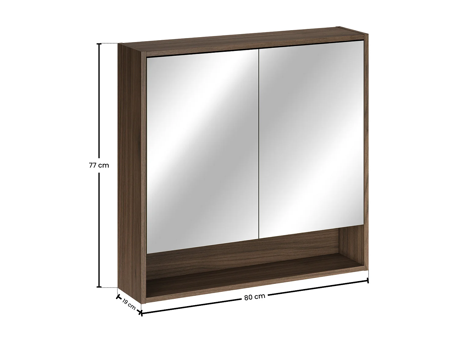 Costano Villa Armoire avec miroir 80 cm
