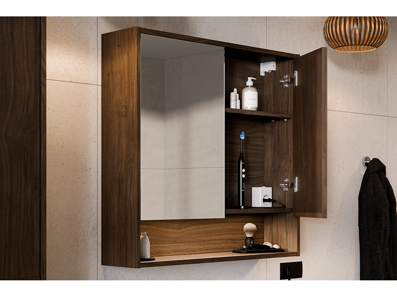 Costano Villa Armoire avec miroir 80 cm