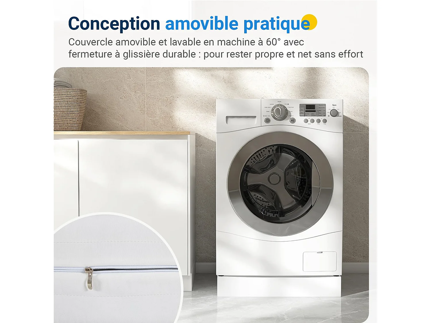 Avenco Matelas 140x190, Hauteur 14 cm, Matelas en Mousse en Fibre de Bambou, 7 Zones de Confort, Deux Faces Utilisable,