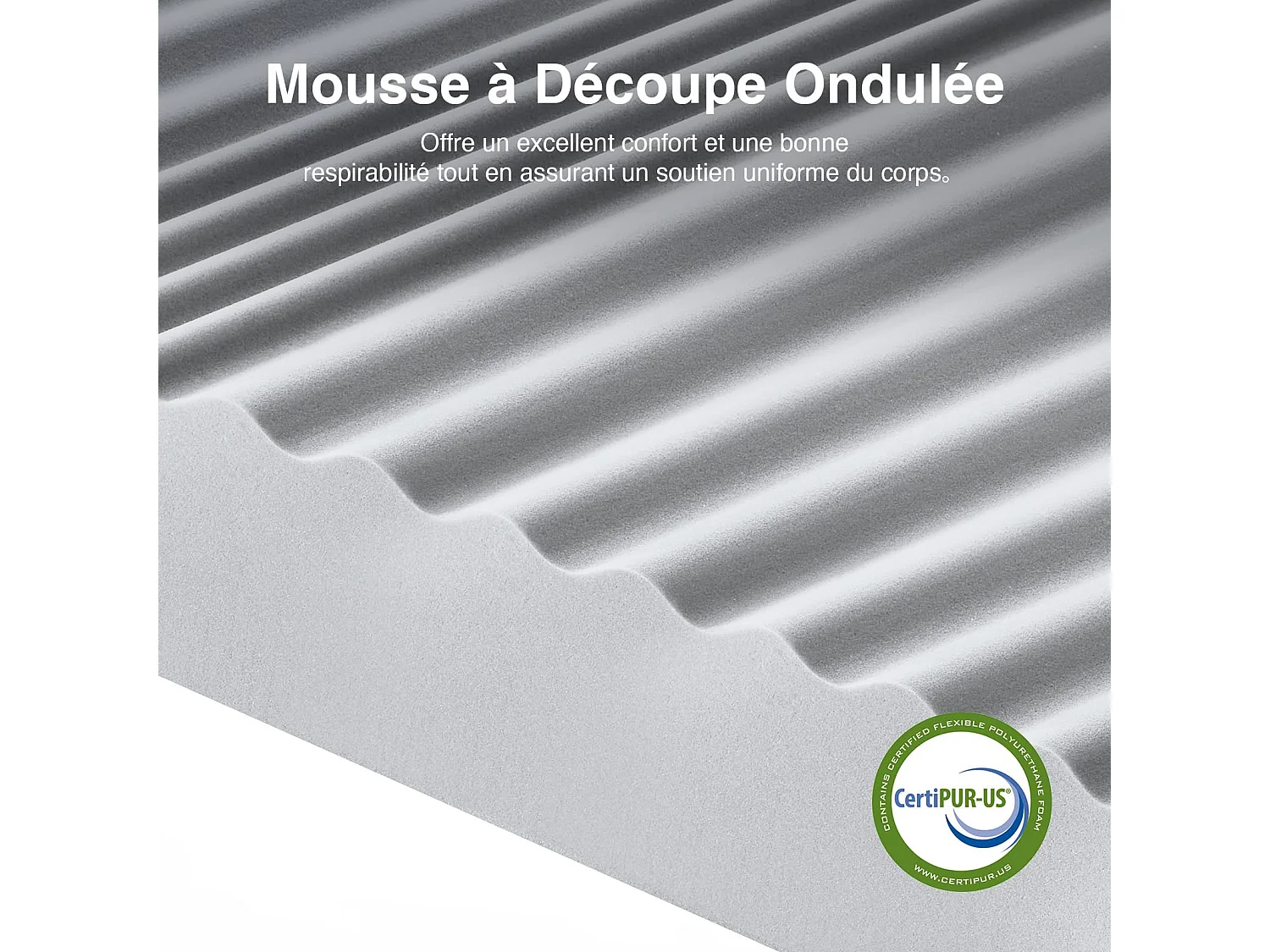 Novilla Matelas 90 x 190 cm, H3/H2, 7 Zones, en Mousse Froide, Taille et Hauteur au Choix, Housse Respirante Lavable à