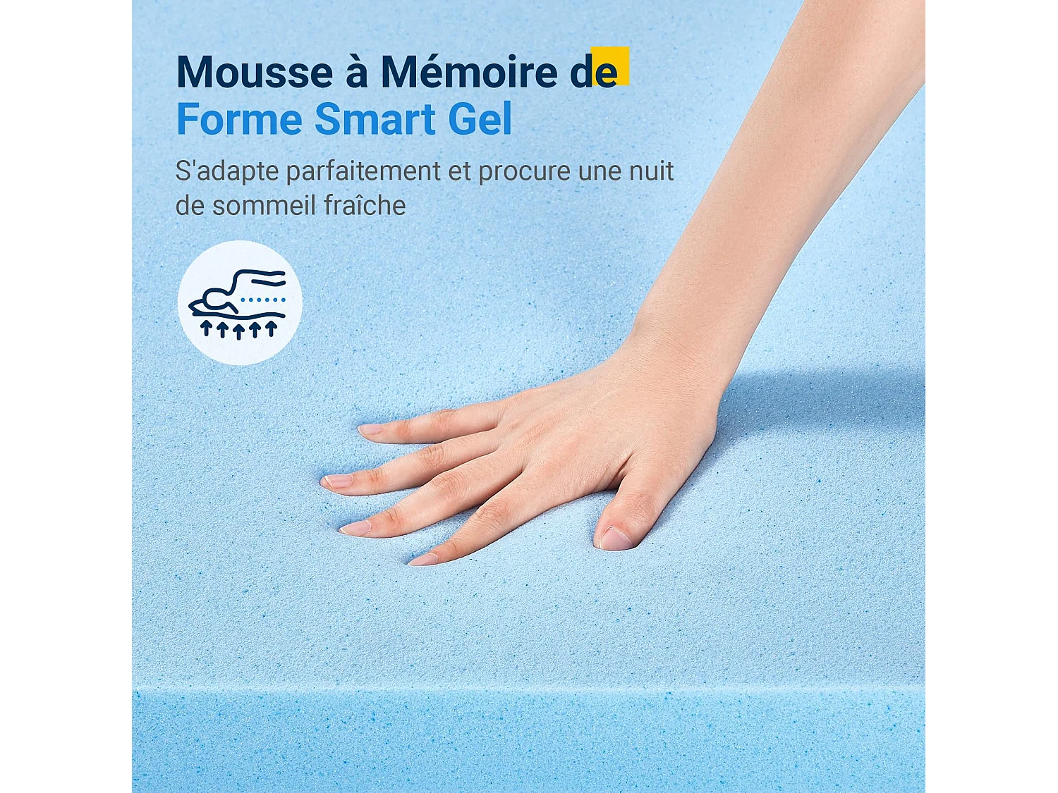 Avenco Matelas 140x190, 18CM, Matelas à Mémoire de Forme en Gel, Mousse en Matériau Bambou, Certifié S?r et Fiable par