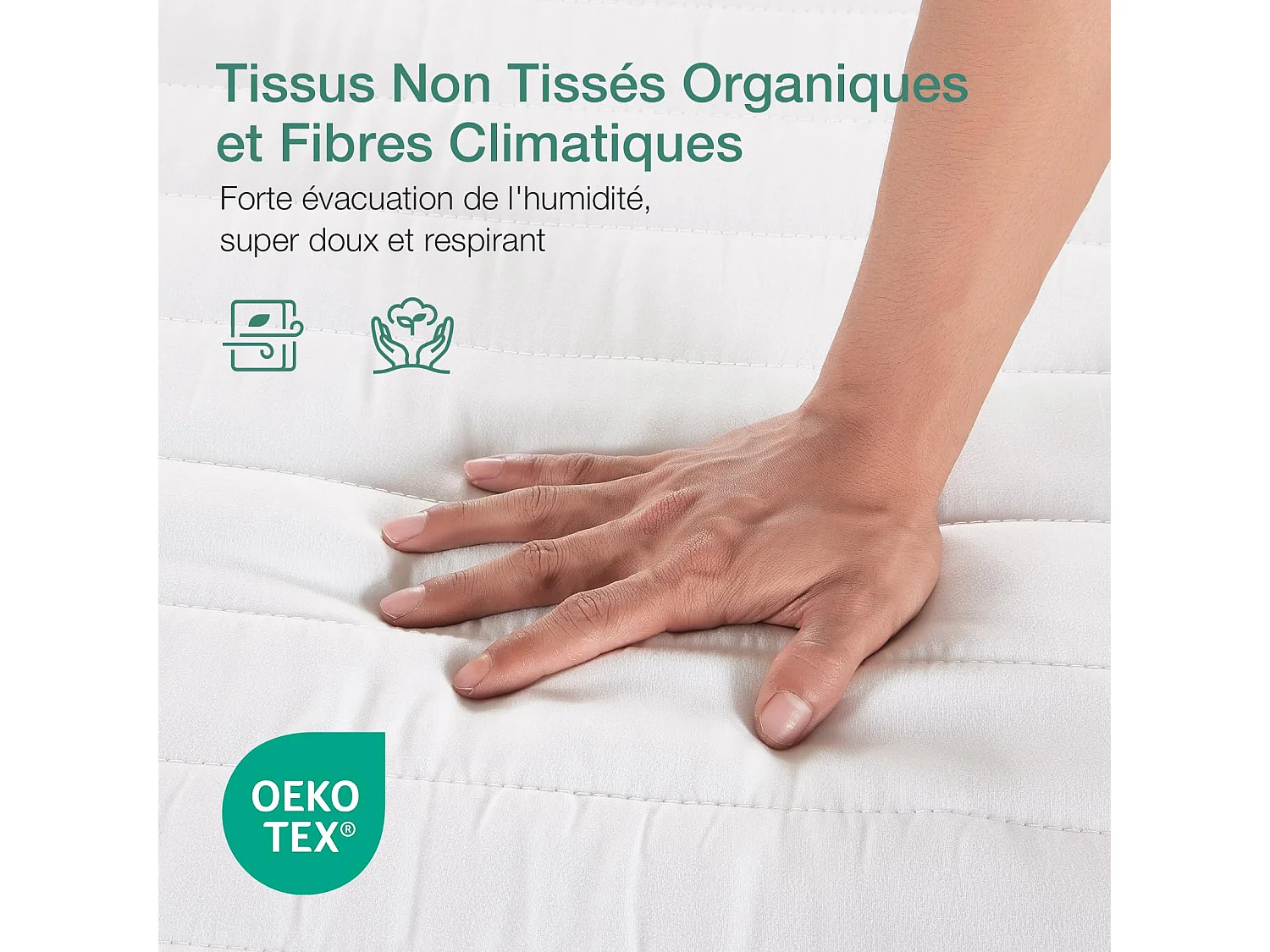 Novilla Matelas 140x190, 16CM, Matelas en Mousse en Matériau Bambou, Certifié S?r et Fiable par CertiPUR-US et