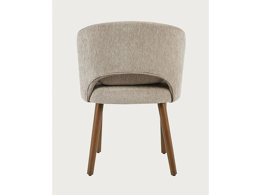 Neris beige - Lot de 2 chaises salle à manger en tissu beige