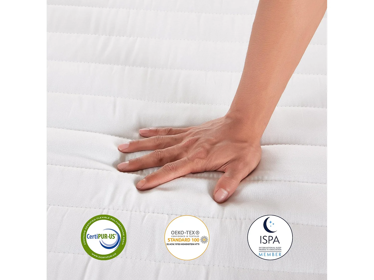 Avenco Matelas 160x200, Hauteur 16 cm, Matelas en Mousse en Fibre de Bambou, 7 Zones de Confort, Deux Faces Utilisable,
