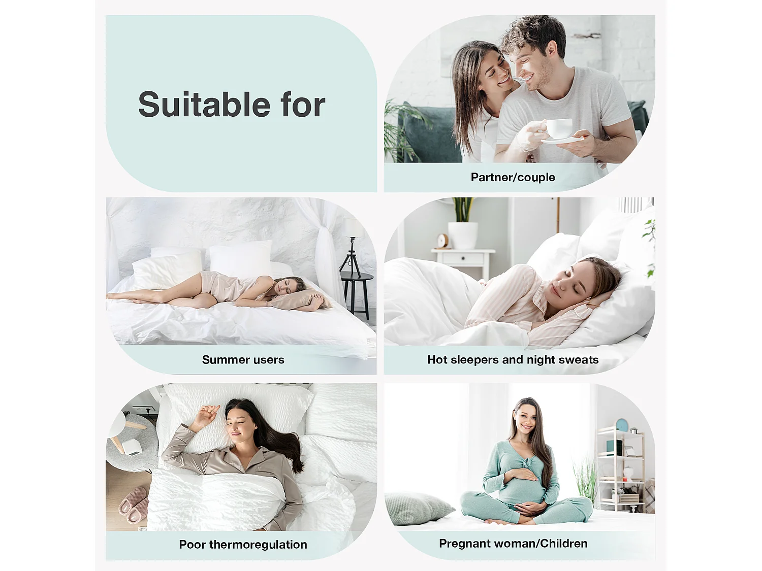 Novilla Surmatelas rafraîchissant - Respirant, toucher frais, garnissage moelleux et lavable - 140 x 190 cm - 3 cm