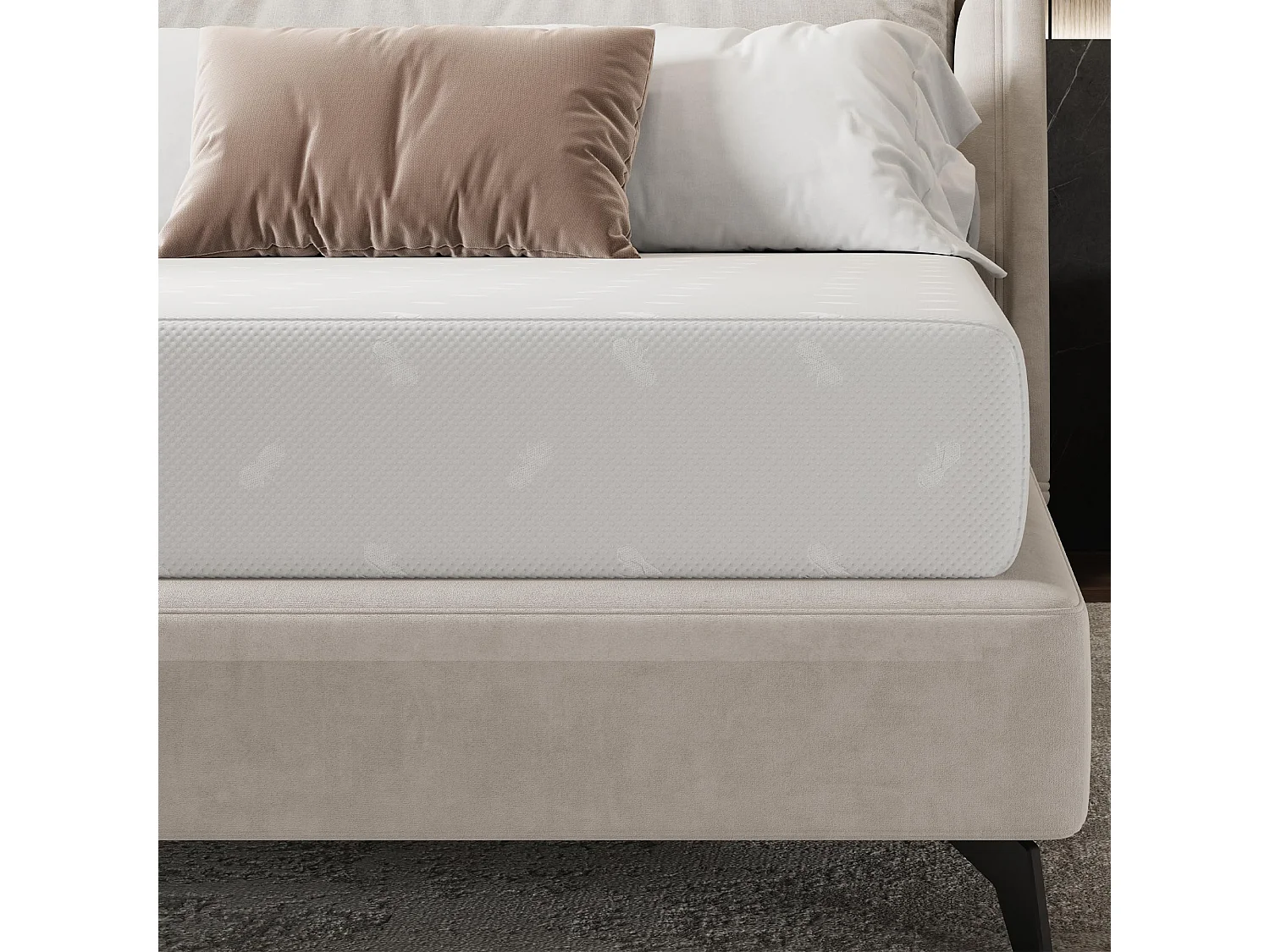 Novilla Matelas 160x200, 18 cm, Matelas Mousse à Mémoire de Forme en Gel 7 Zones, Mousse en Fibre de Bambou, Matelas de