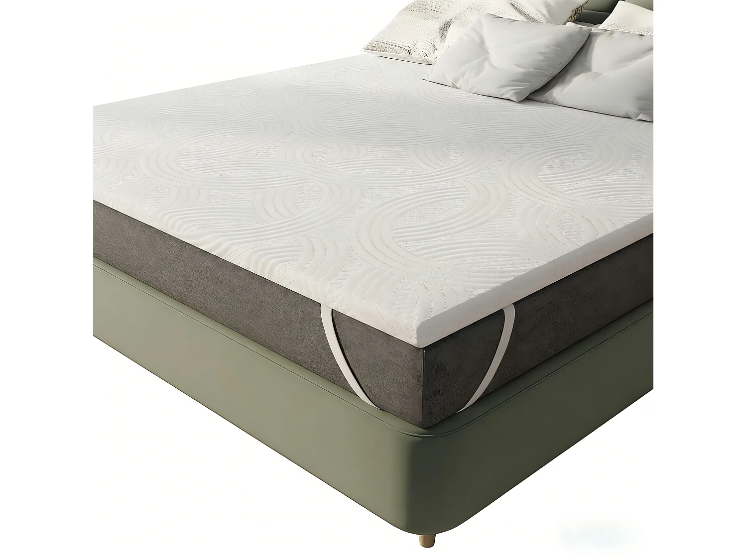 Novilla Surmatelas 140x190, 7.5CM Surmatelas en Mousse de confort, Certifié Sûr et Fiable par CertiPUR-US et Oeko-TEX,