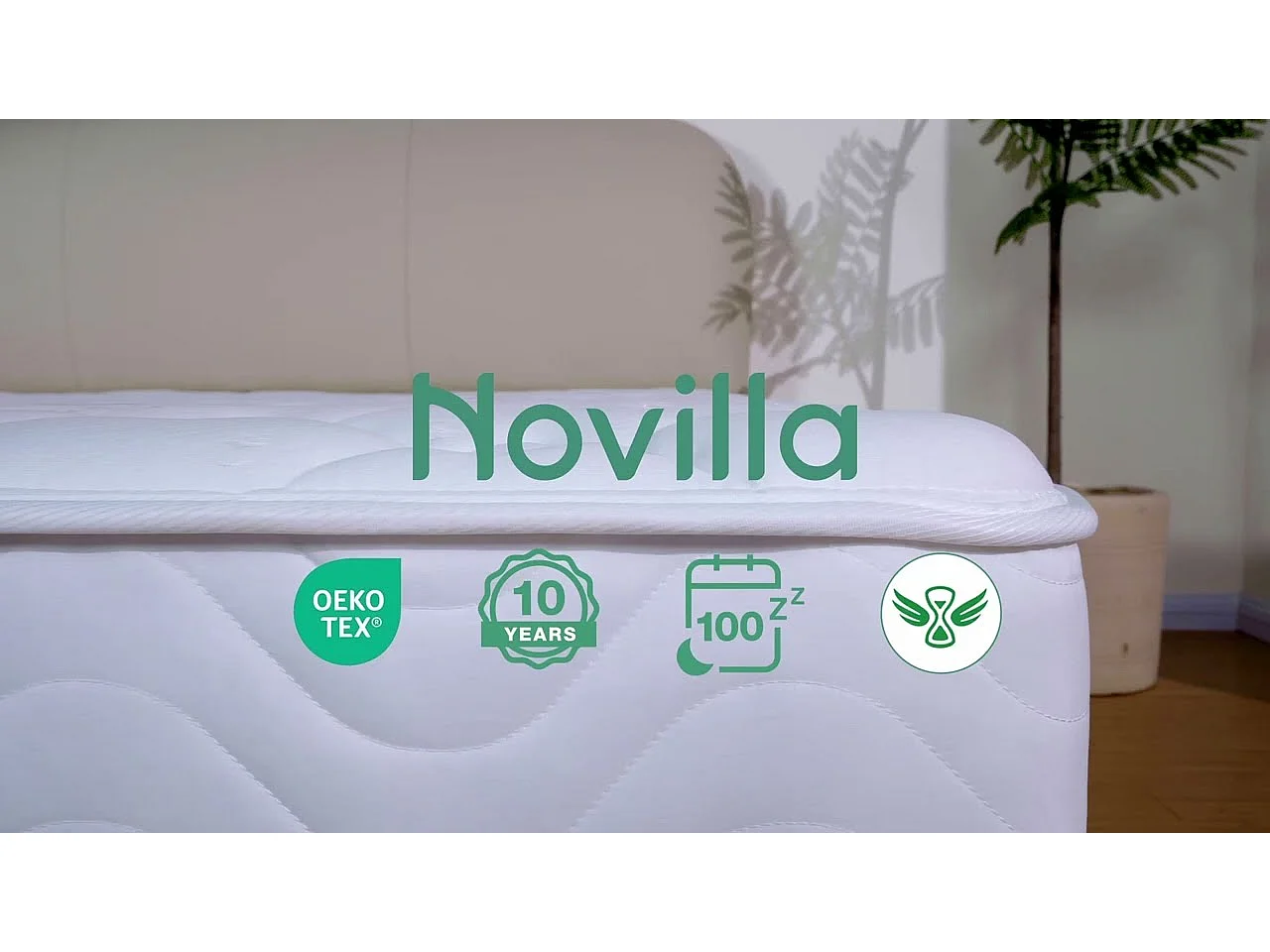 Novilla Matelas 90x200 cm épaisseur 24 cm - Ressorts Ensachés et Mémoire de Forme - Respirant, Déhoussable et Lavable -