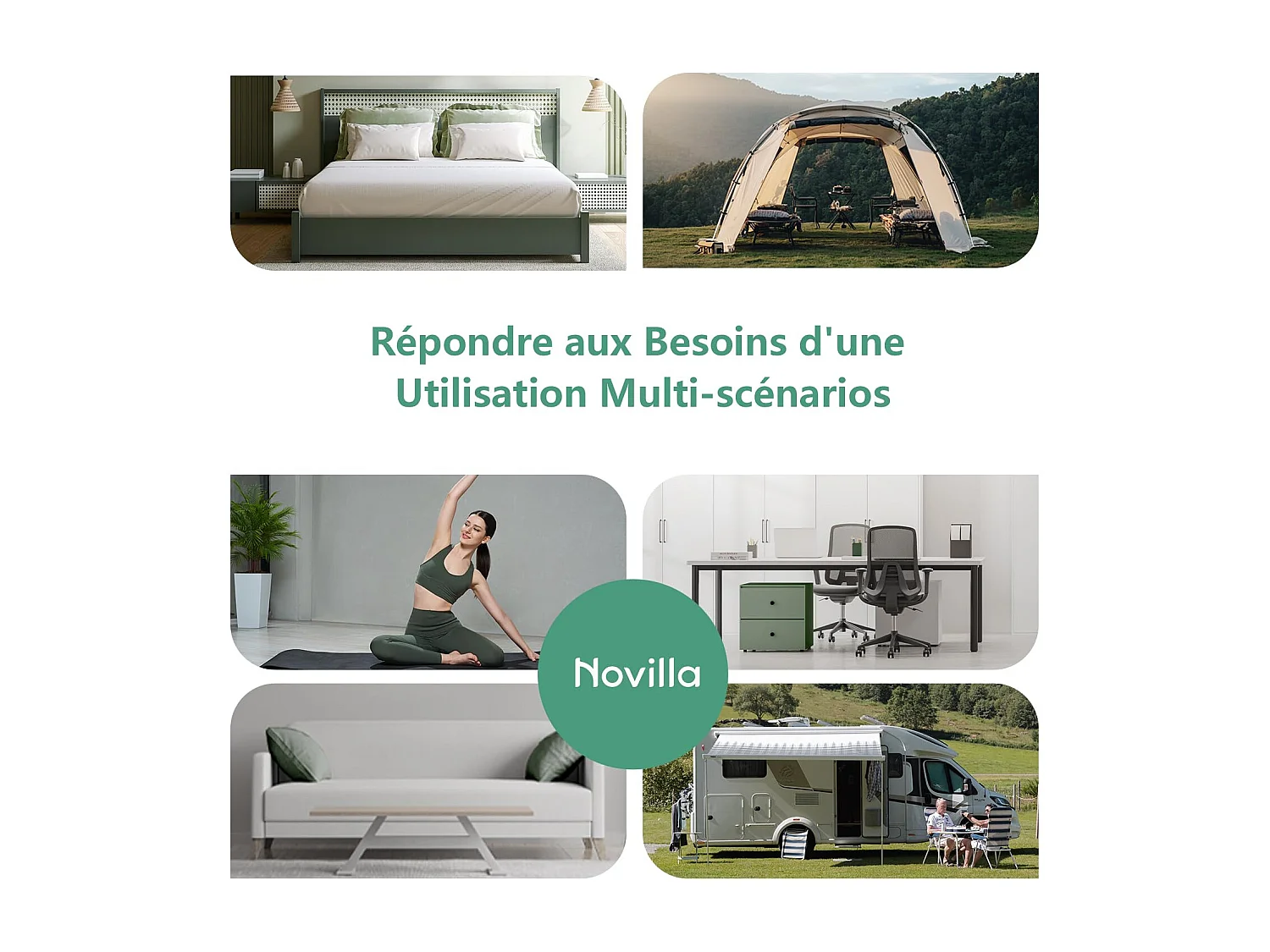 Novilla Surmatelas 140x190, 5CM Surmatelas en Mousse de confort, Certifié Sûr et Fiable par CertiPUR-US et Oeko-TEX,