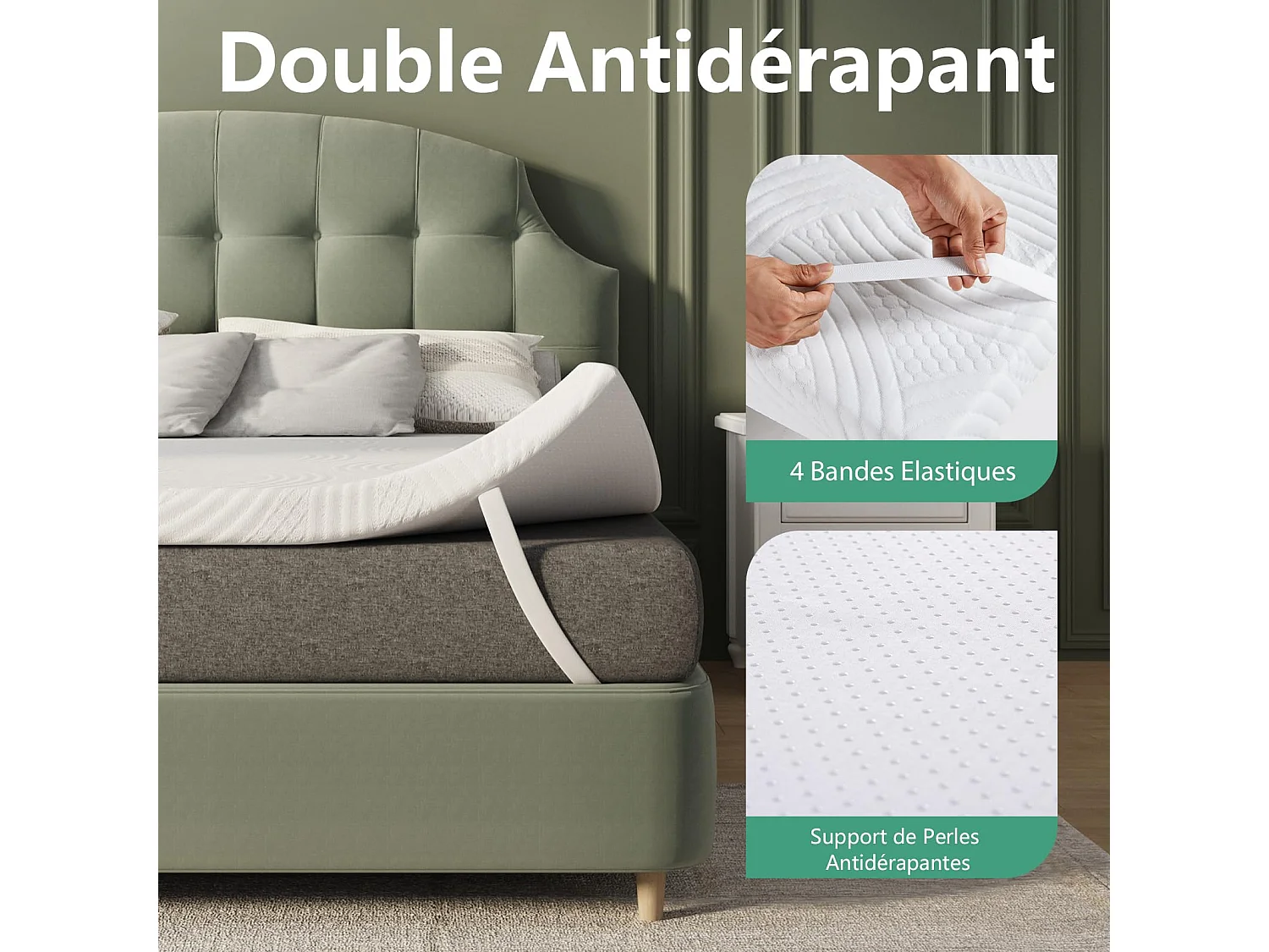 Novilla Surmatelas 140x190, 5CM Surmatelas en Mousse de confort, Certifié Sûr et Fiable par CertiPUR-US et Oeko-TEX,