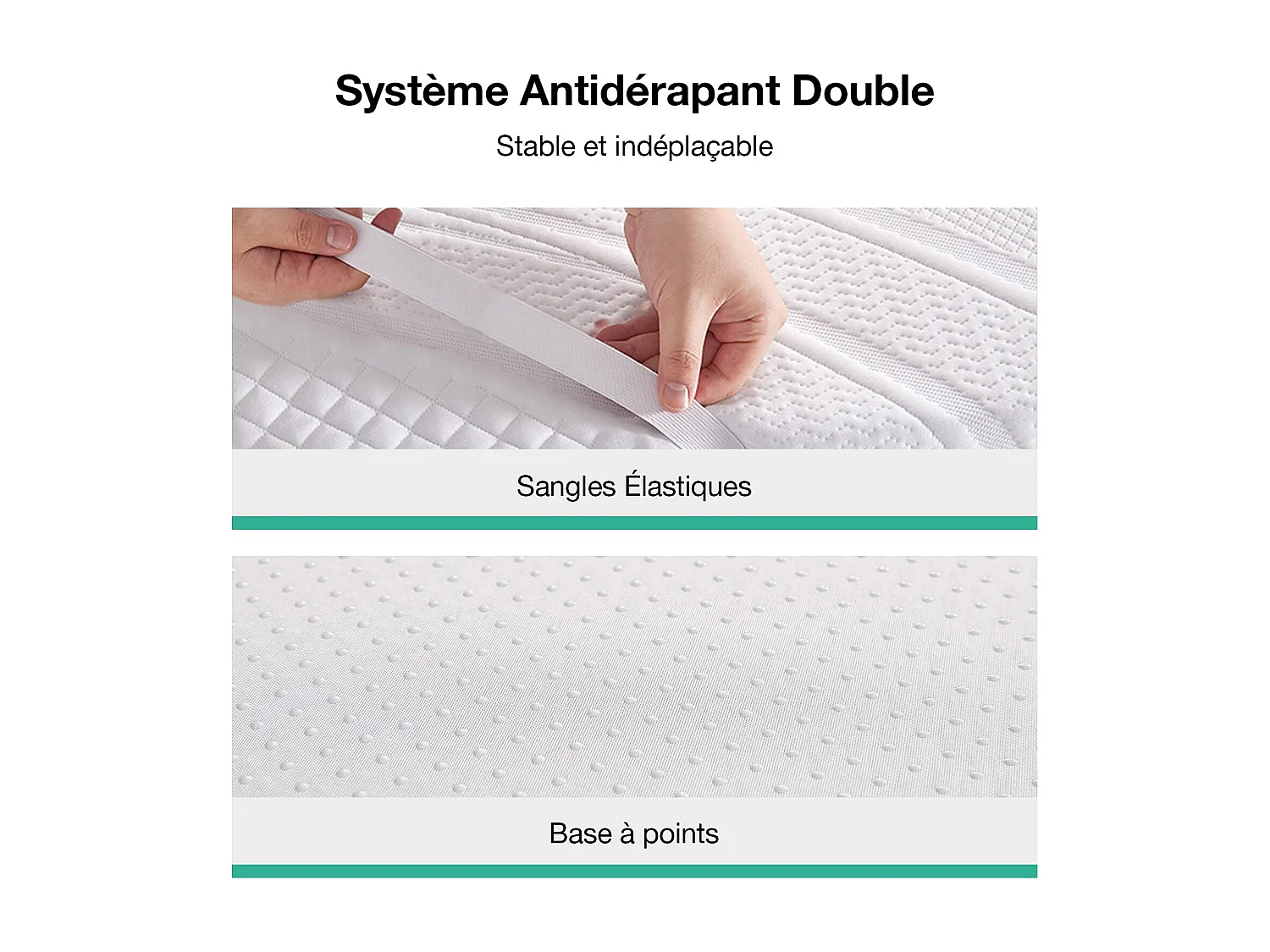 Novilla Surmatelas en Mousse à Mémoire de Gel 140x200cm, 7,5 cm Surmatelas Mousse Confort, Housse Respirante et Douce,