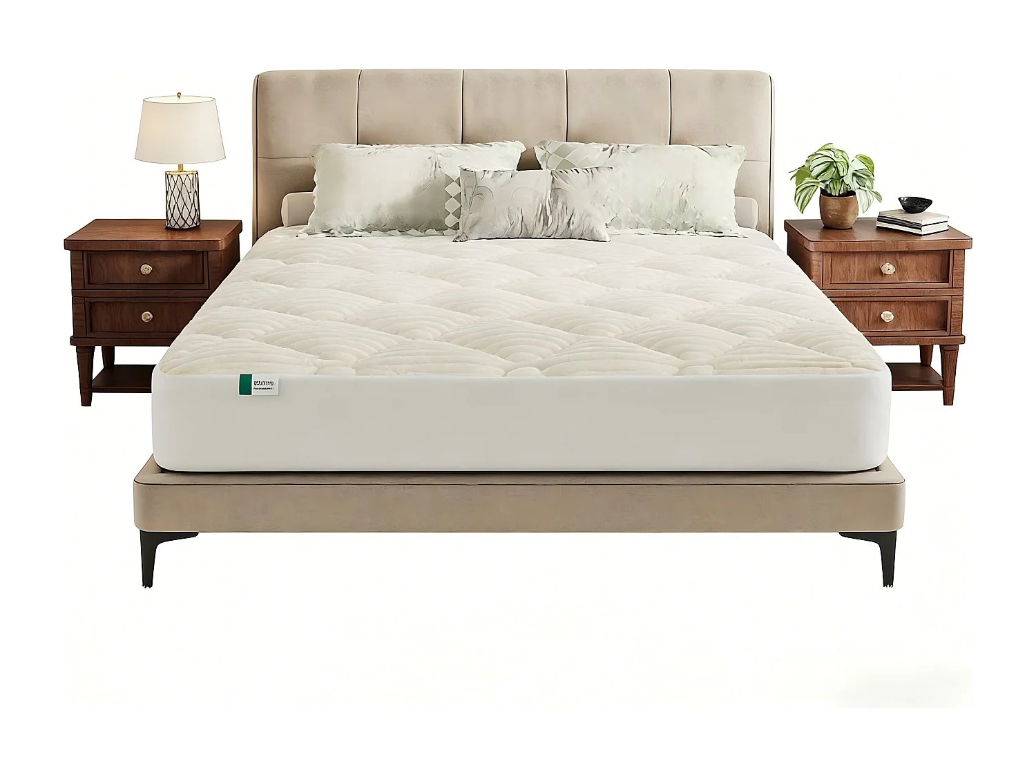 Novilla Surmatelas en Peluche 140 x 190 cm, Doux et Chaud, Rembourrage en Fibres Moelleuses, Agréable au Toucher,