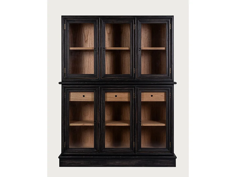 Chelsea - Bibliothèque noire en bois massif de Mindy