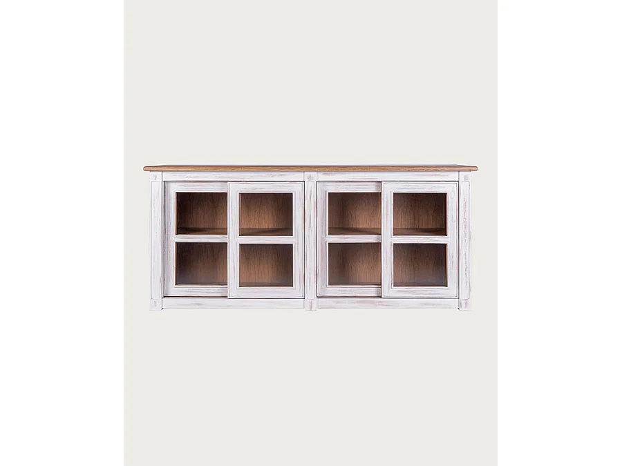 Oxford White - Credenza bassa in legno massello bianco