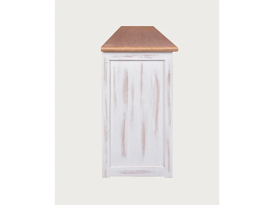 Oxford White - Credenza bassa in legno massello bianco