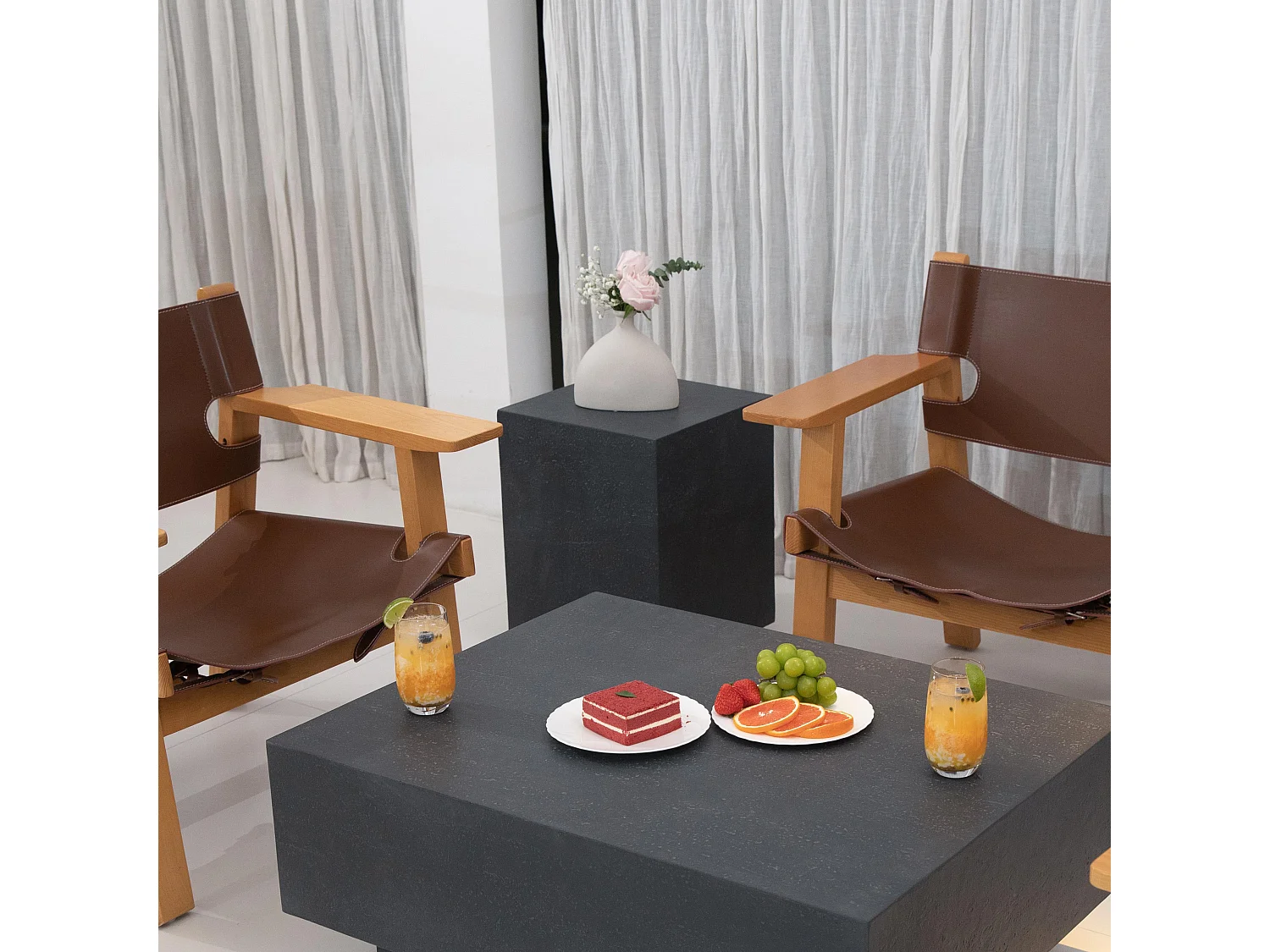 ELEMENTI COLORADO Table d'appoint 45x45x51