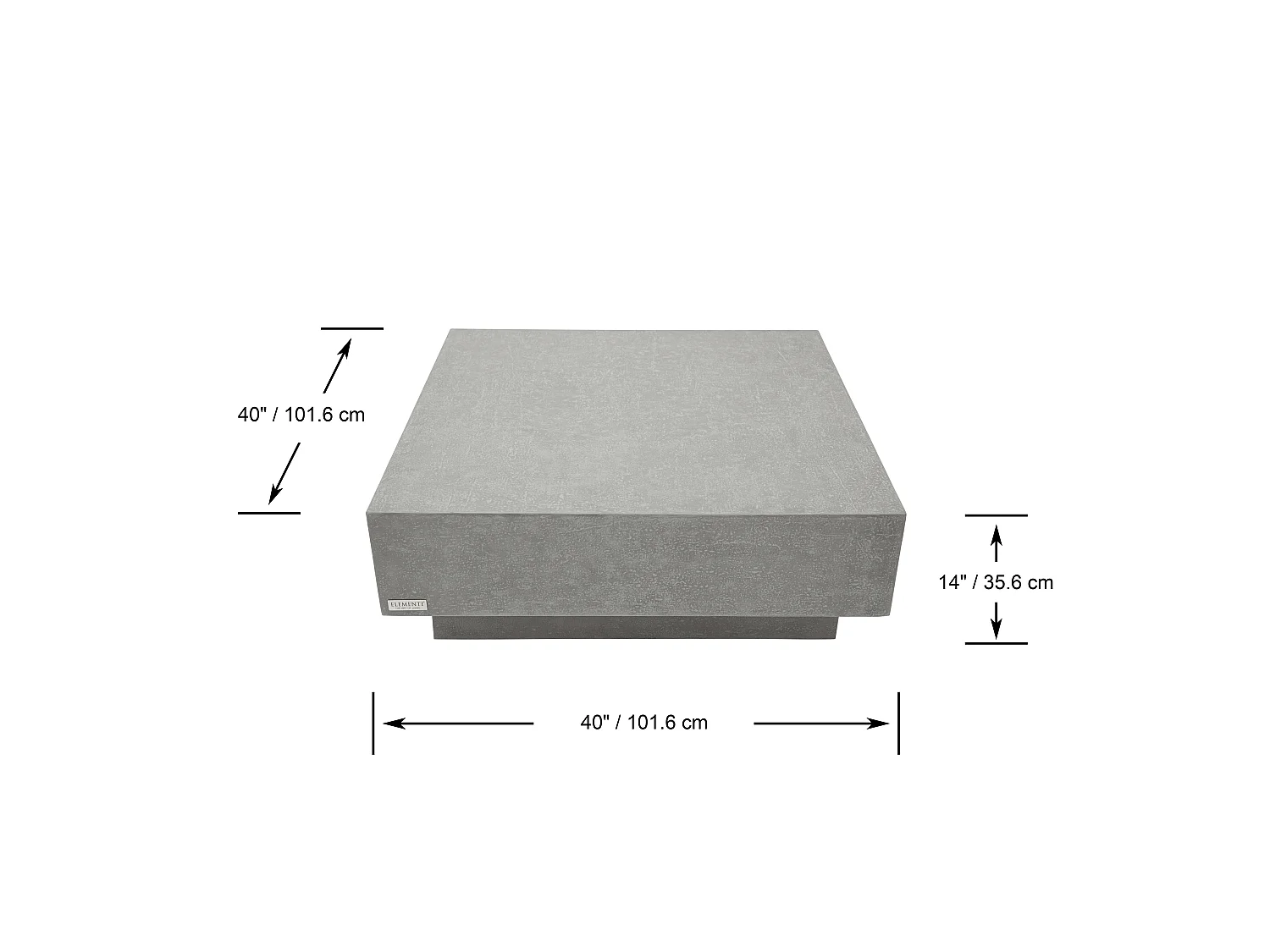 ELEMENTI TEVERE Table basse 102x102x36