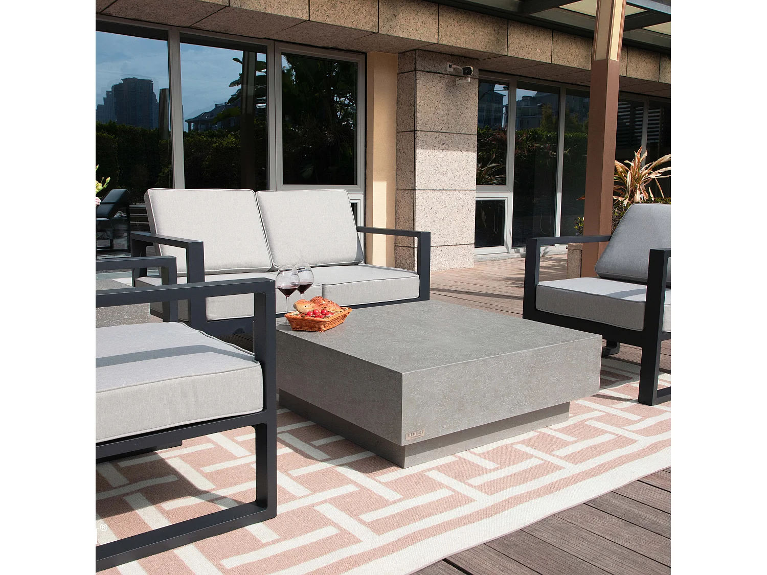 ELEMENTI TEVERE Table basse 102x102x36