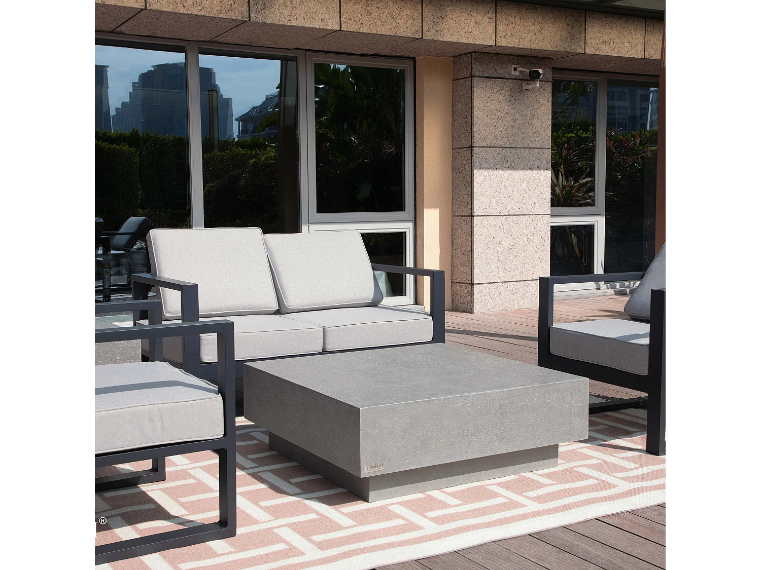 ELEMENTI TEVERE Table basse 102x102x36