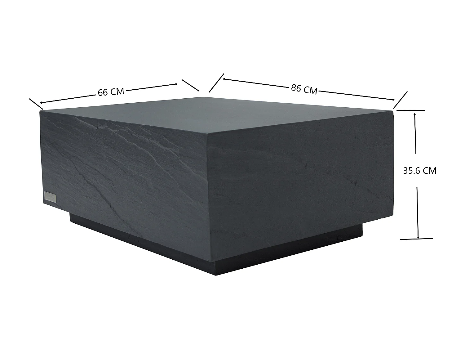 Table basse COLORADO en béton fibré 86x66x36 cm