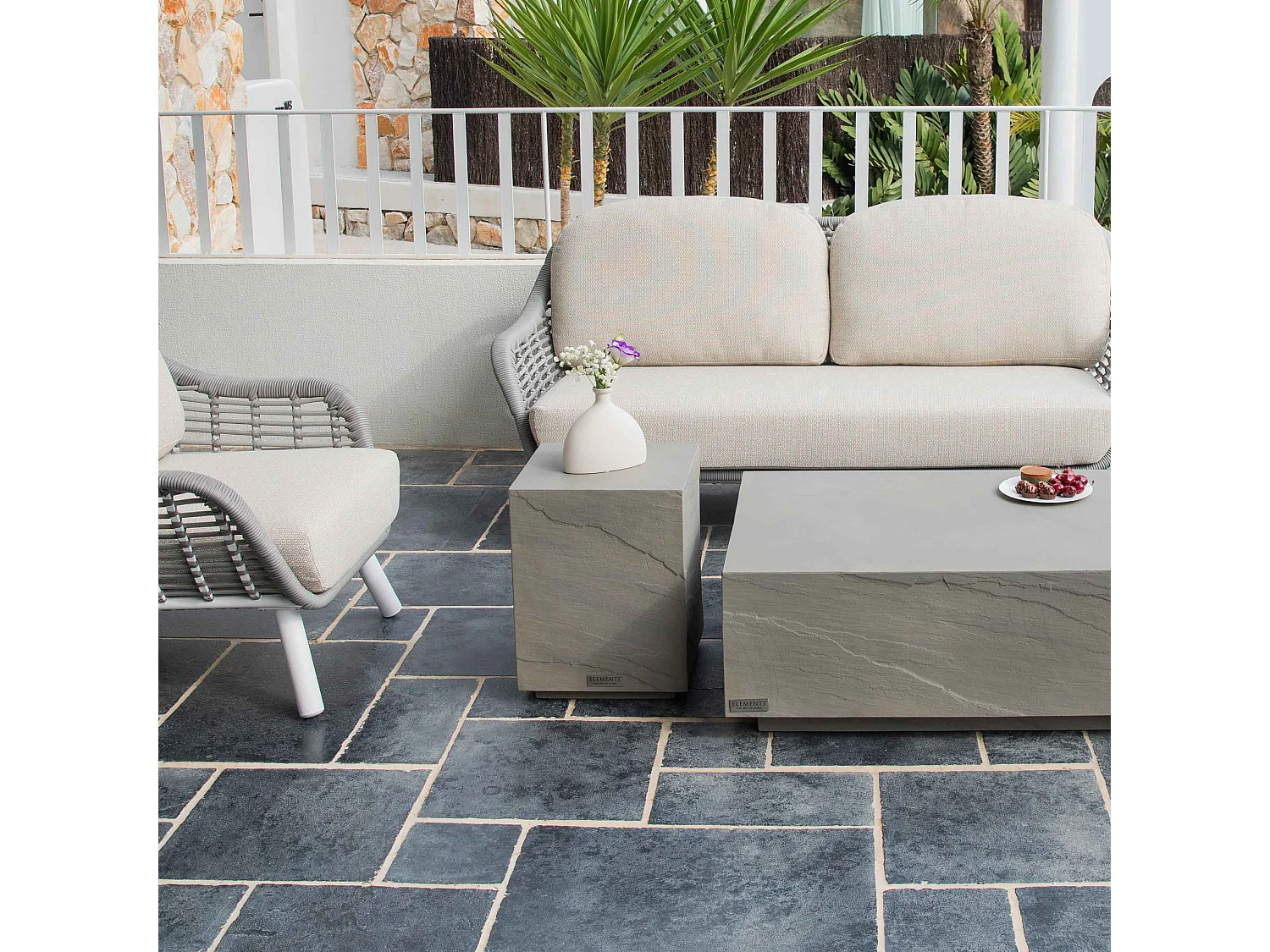 ELEMENTI COLORADO Table d'appoint 45x45x51