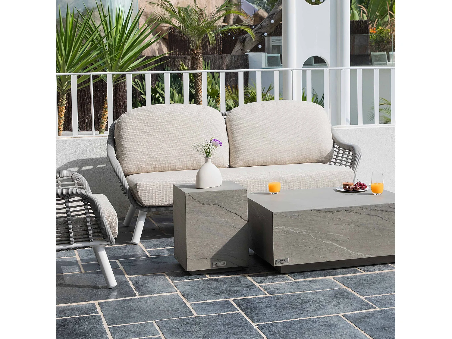ELEMENTI COLORADO Table d'appoint 45x45x51