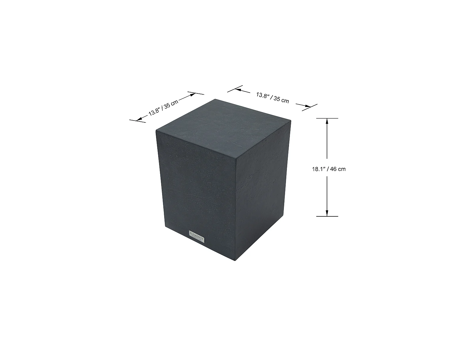 ELEMENTI TEVERE Table d'appoint 35x35x46