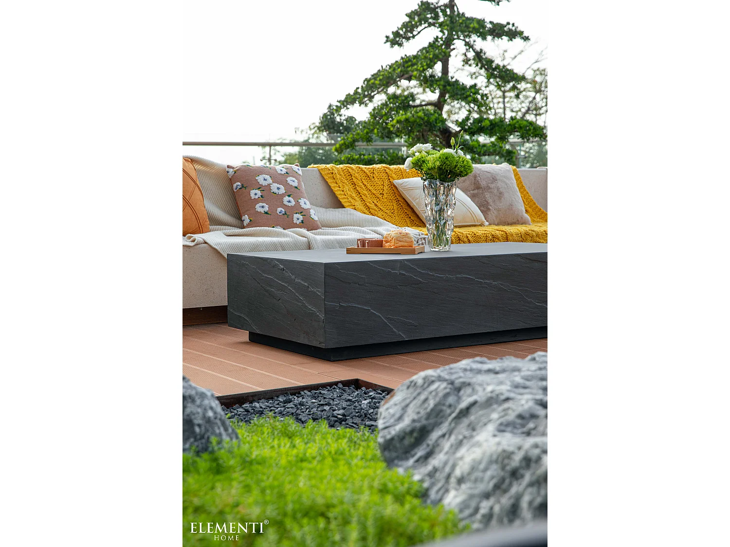 Table basse COLORADO en béton fibré 153x77x36 cm