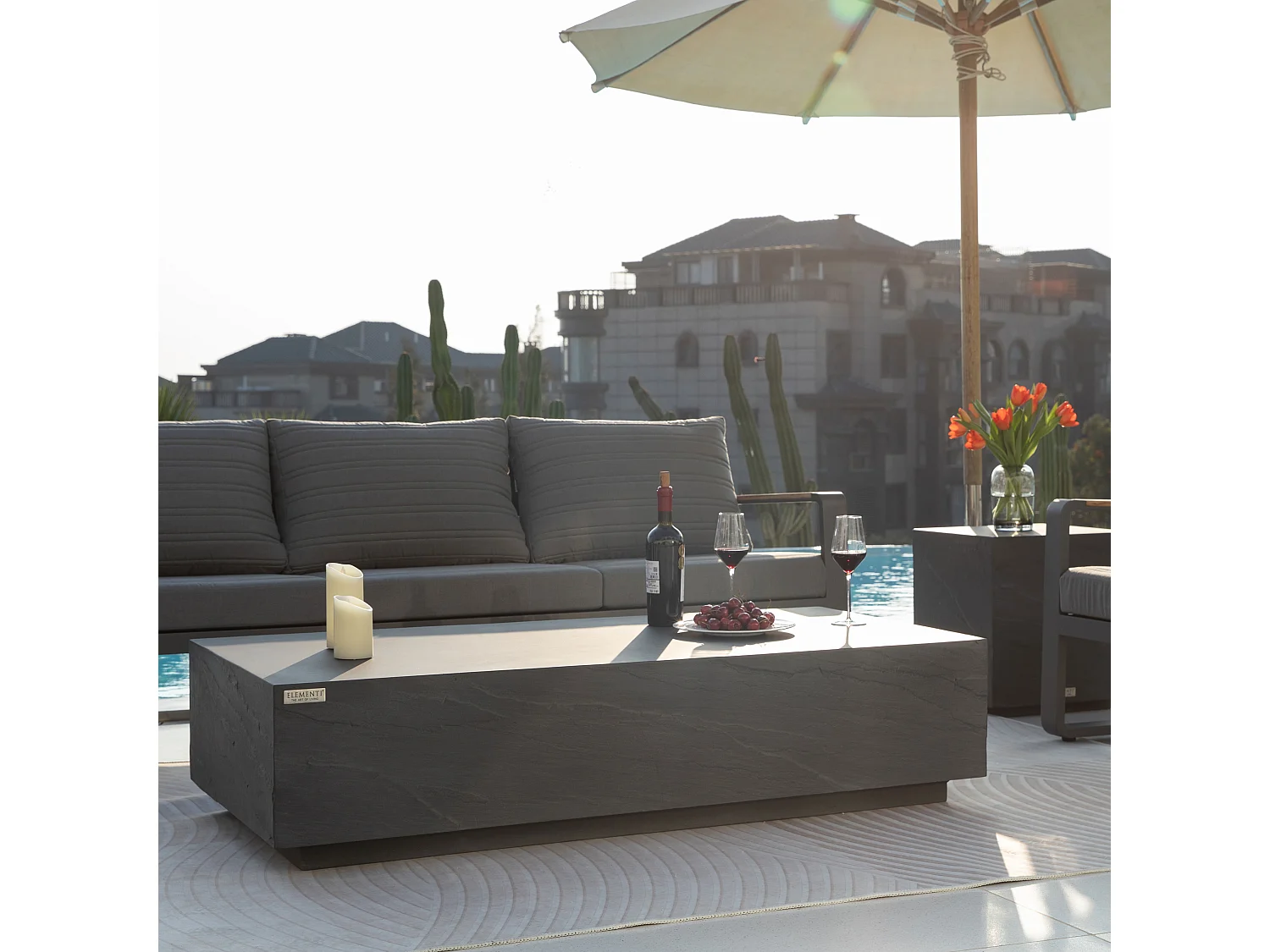 ELEMENTI COLORADO Table basse 153x77x36