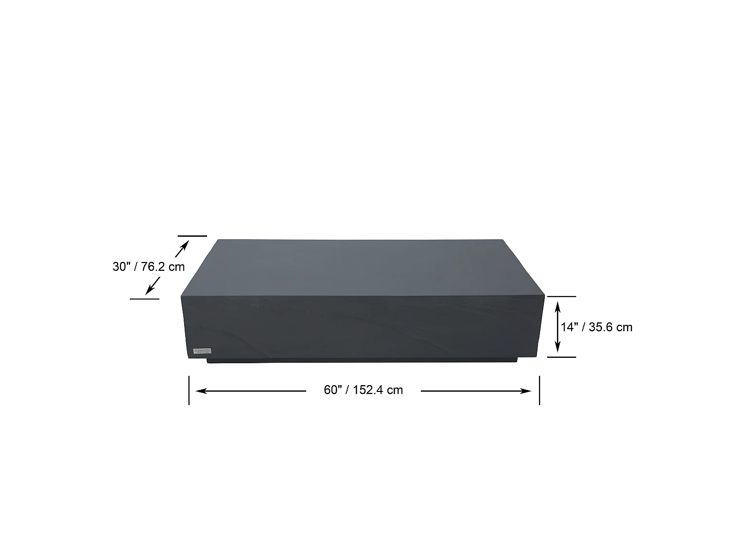 ELEMENTI COLORADO Table basse 153x77x36