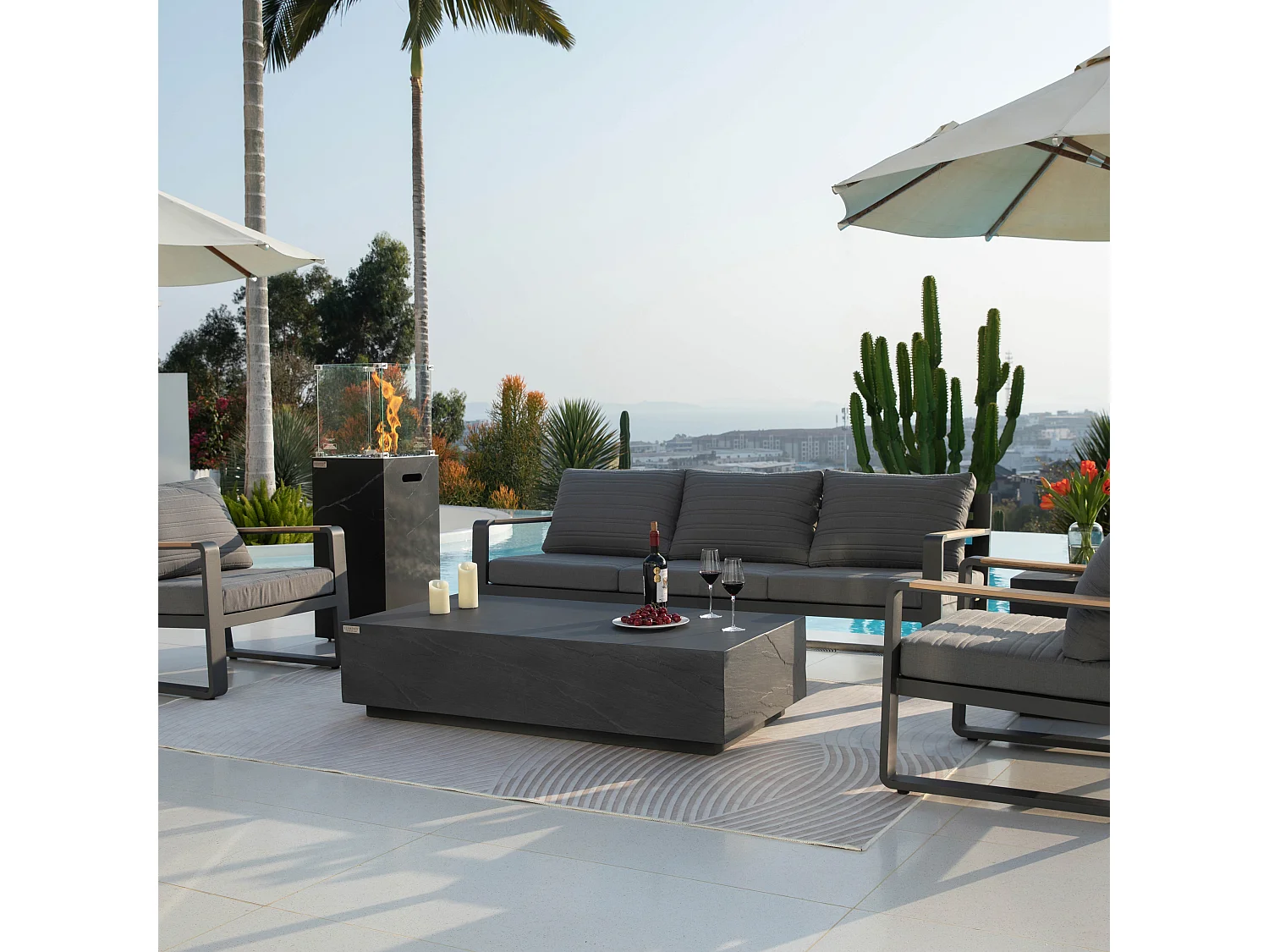 ELEMENTI COLORADO Table basse 153x77x36