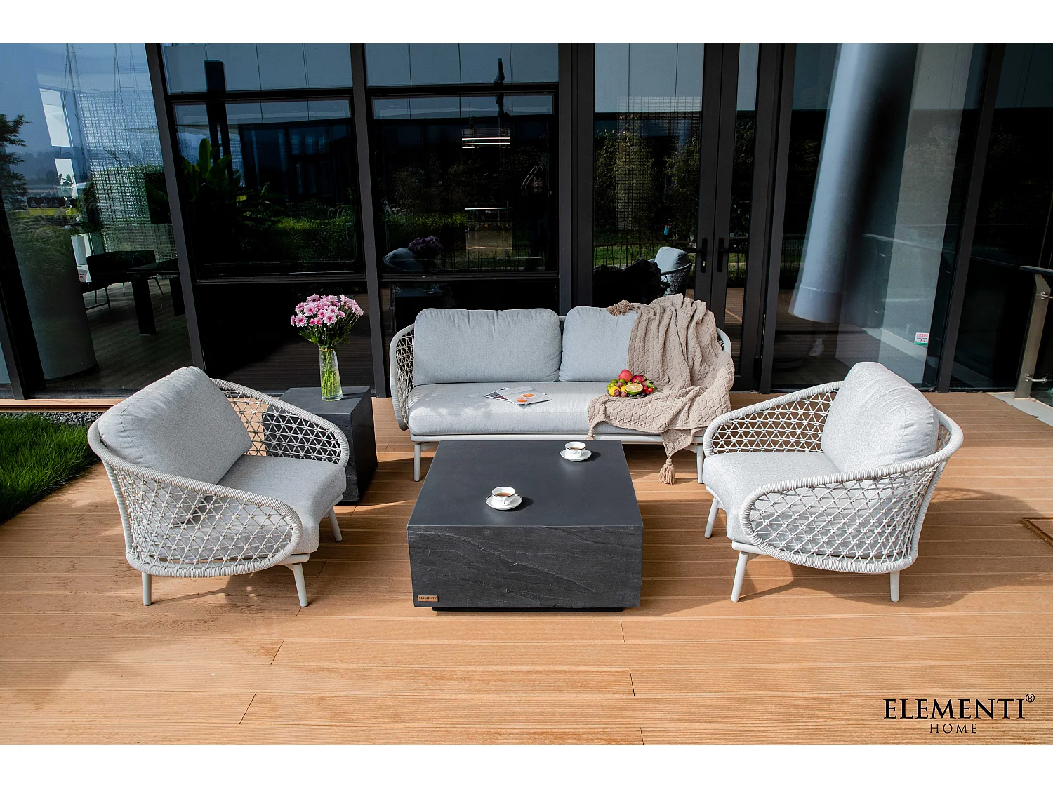 Table basse COLORADO en béton fibré 86x86x41 cm