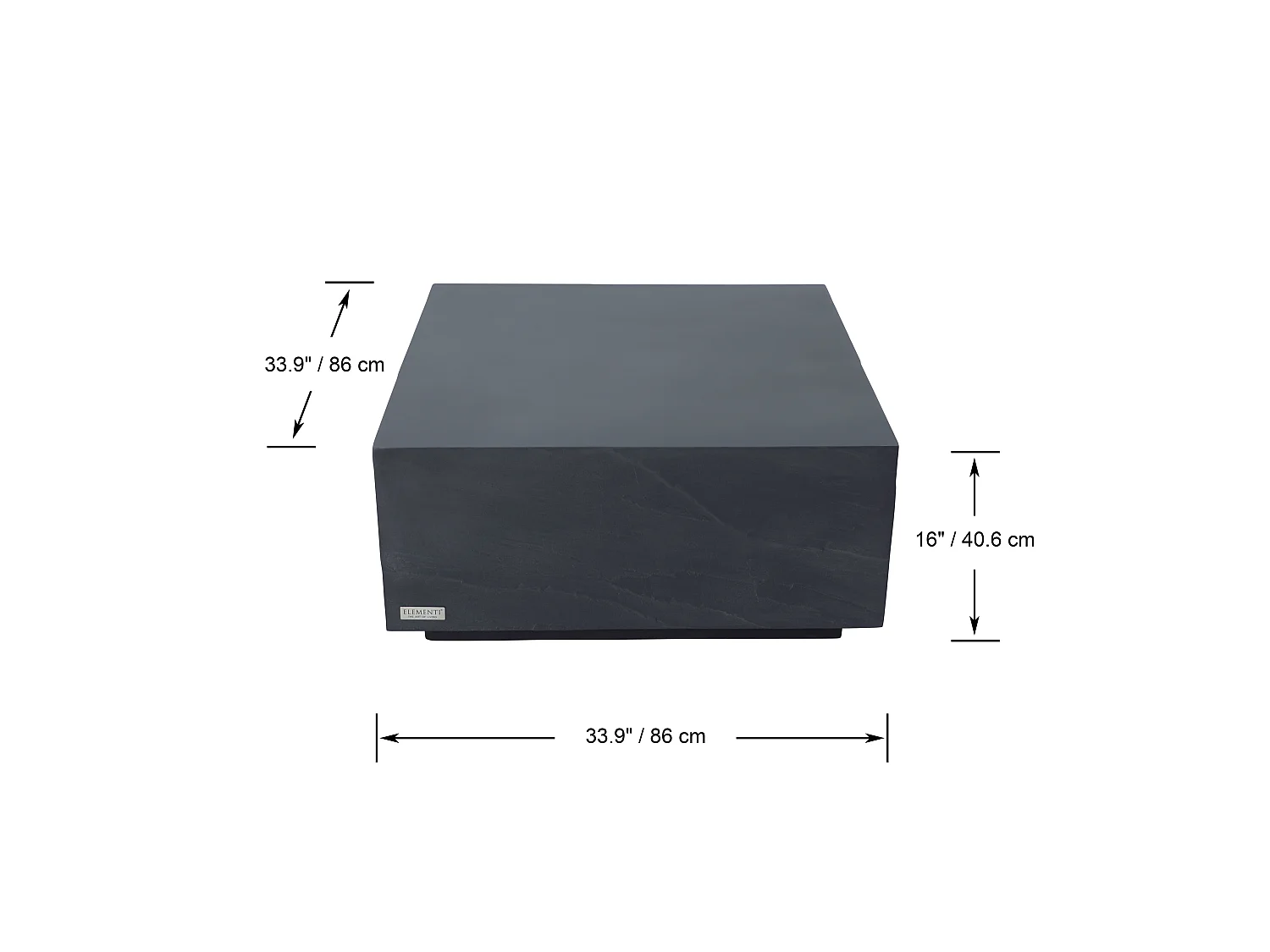 ELEMENTI COLORADO Table basse 86x86x41